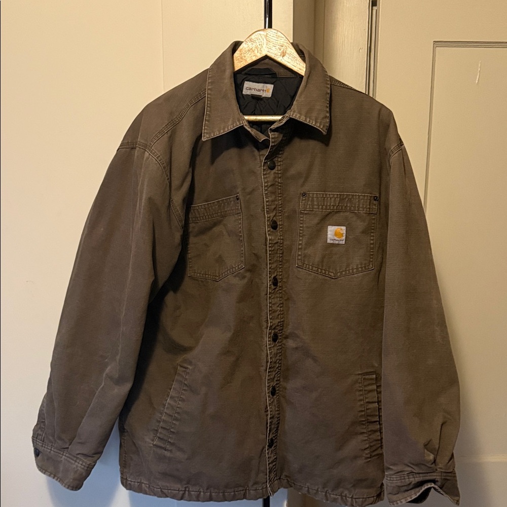 Carhartt Men's Dark Brown Shirt Jacket